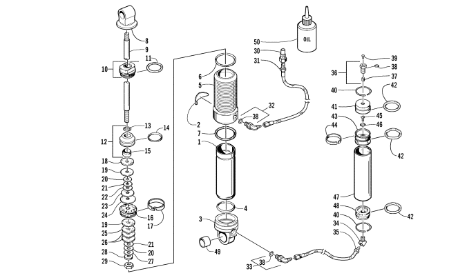 REAR SUSPENSION FRONT ARM SHOCK ABSORBER