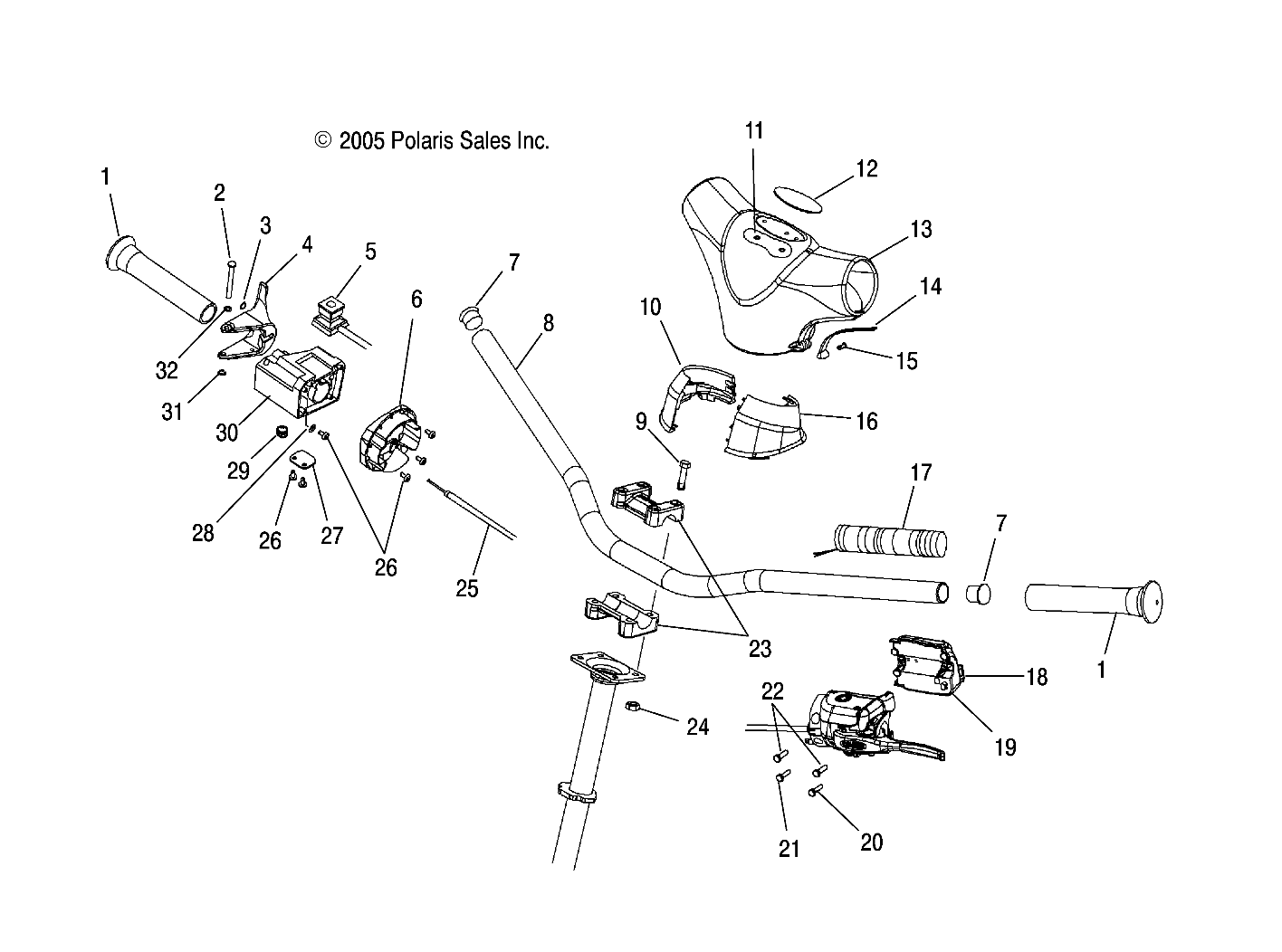 HANDLEBAR - S06NP5BSA/NE5BSB (4997239723B03)