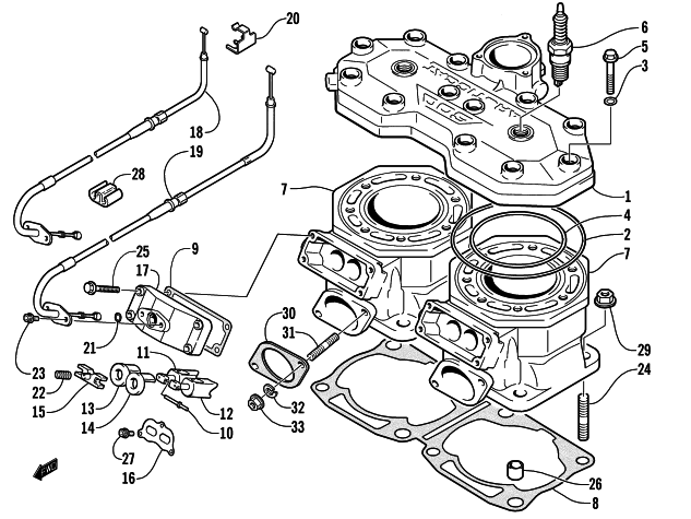 CYLINDER AND HEAD ASSEMBLY