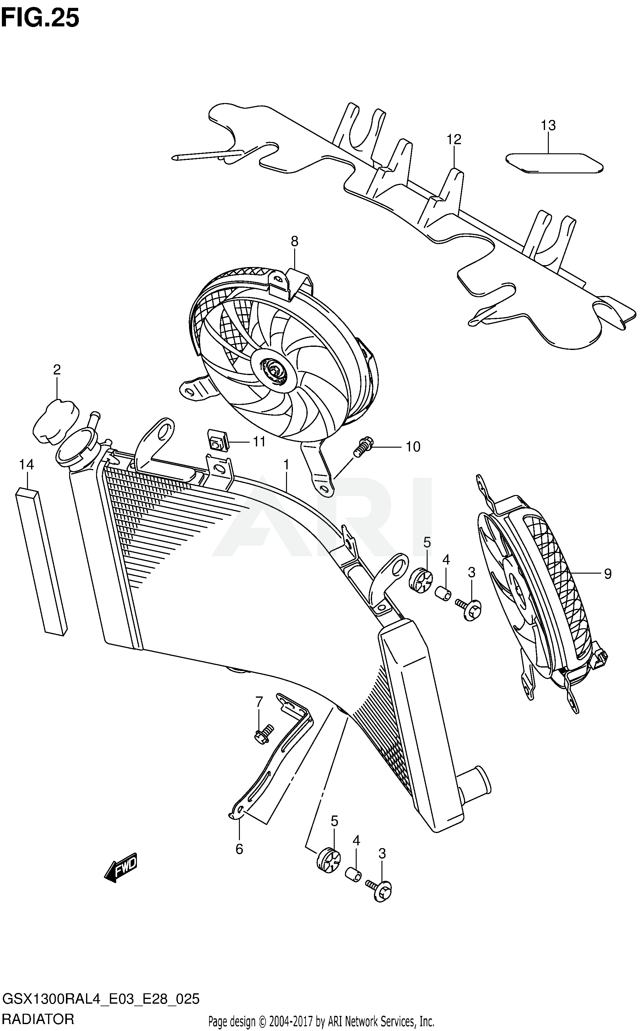 RADIATOR (GSX1300RAL4 E28)