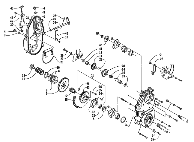 DRIVE/REVERSE DROPCASE ASSEMBLY (Optional)