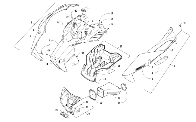 HOOD AND AIR INTAKE ASSEMBLY