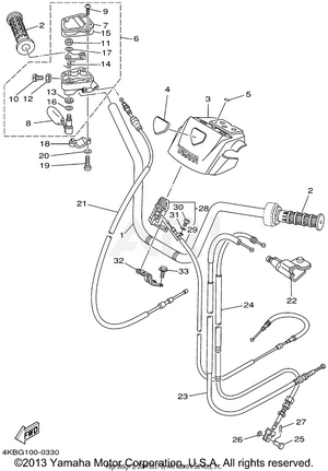 STEERING HANDLE. CABLE