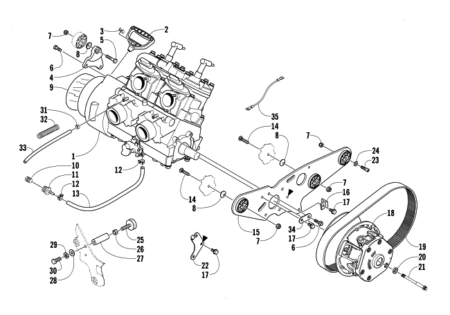 ENGINE AND RELATED PARTS