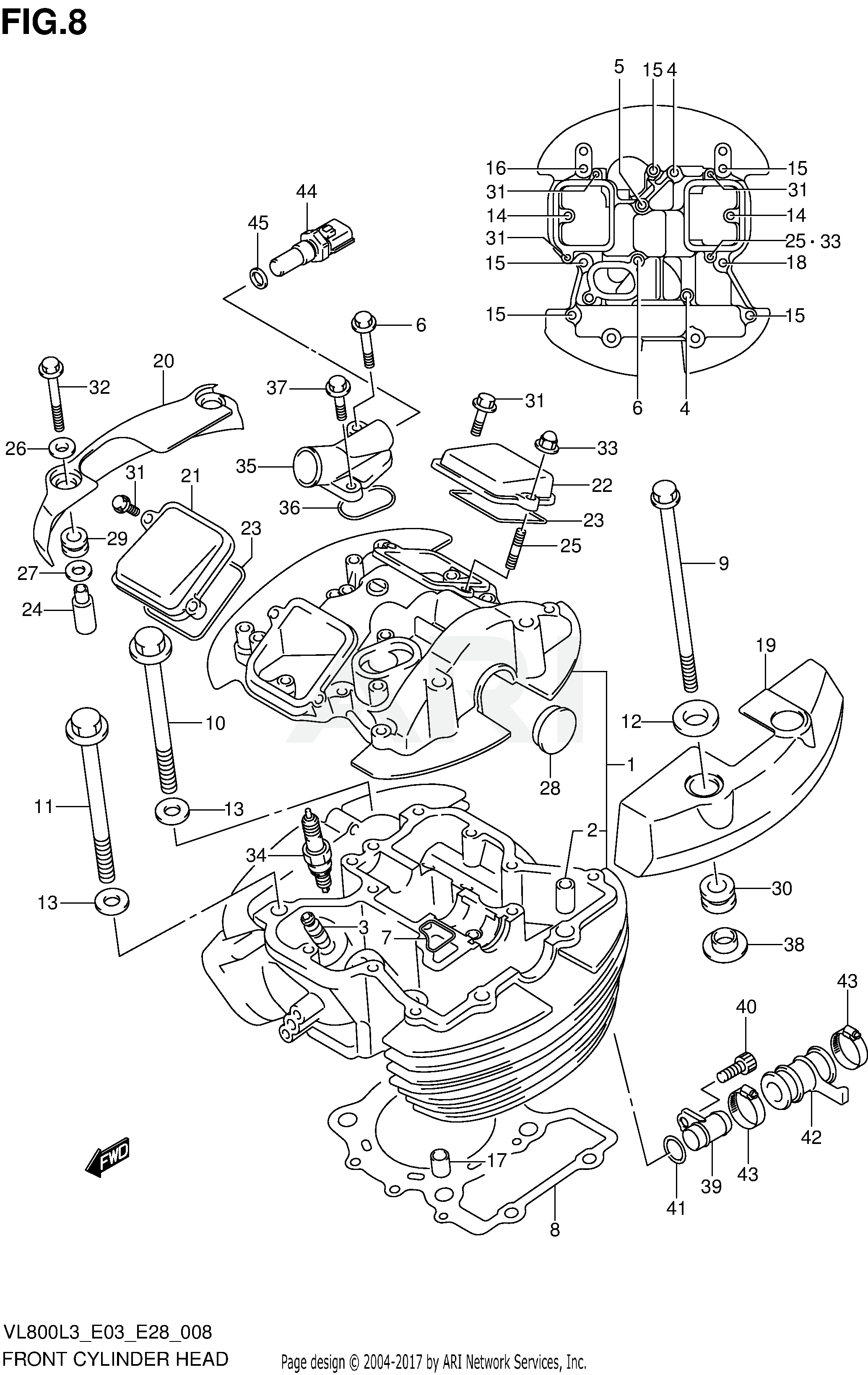 FRONT CYLINDER HEAD (VL800TL3 E03)