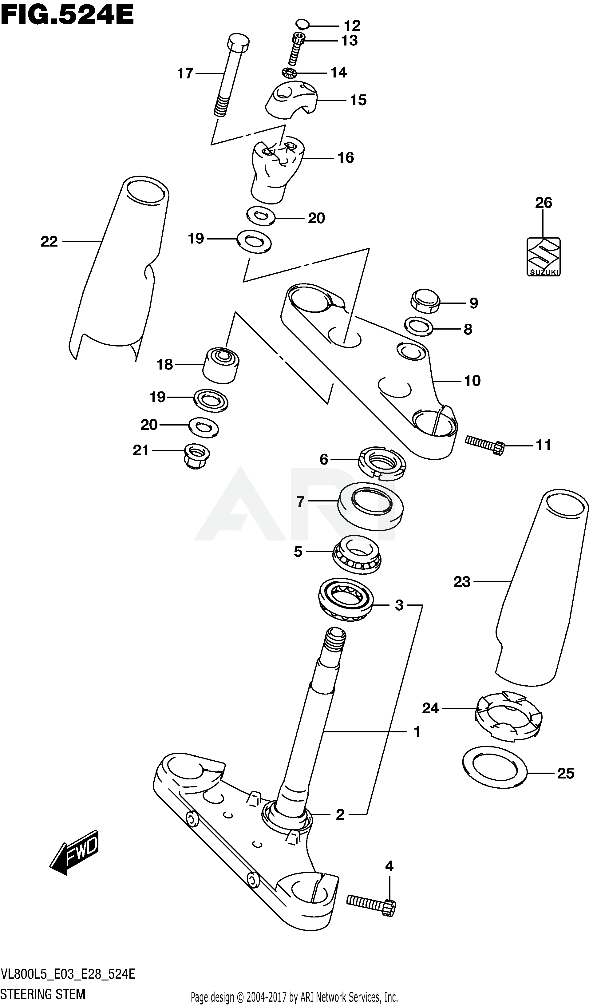 STEERING STEM (VL800TL5 E33)