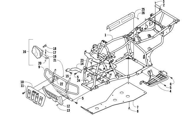 FRAME AND RELATED PARTS