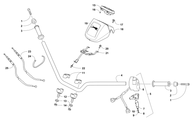 HANDLEBAR AND CONTROLS ASSEMBLY