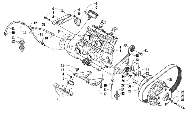 ENGINE AND RELATED PARTS