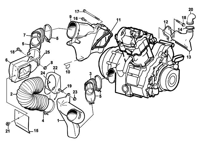 CASE/BELT COOLING ASSEMBLY