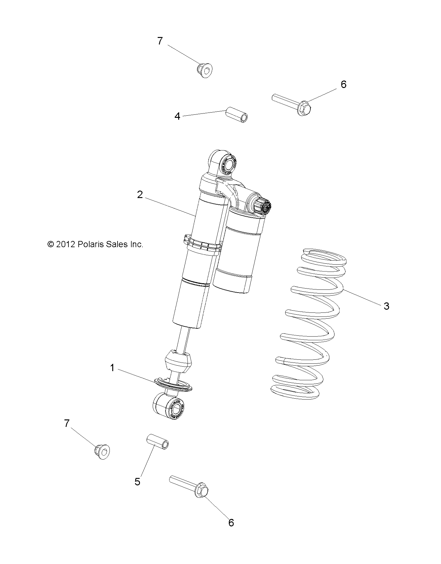 SUSPENSION, SHOCK, FRONT, MOUNTING - A13GH8EFK (49ATVSHOCKMTG7043854)