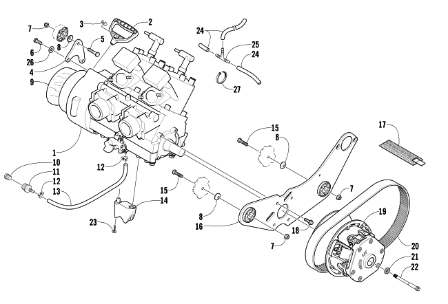 ENGINE AND RELATED PARTS