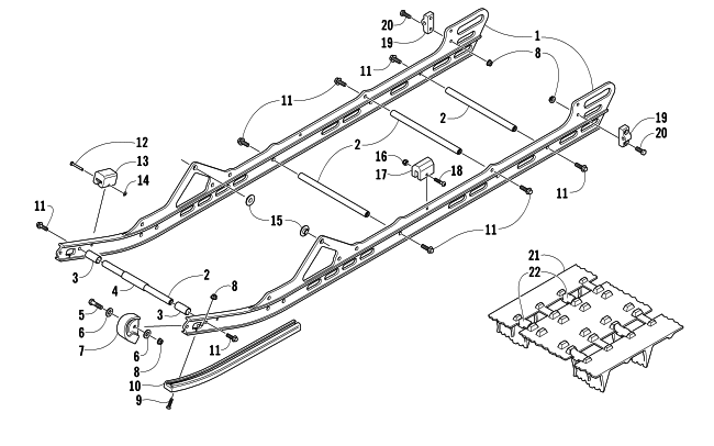 SLIDE RAILS AND TRACK ASSEMBLY