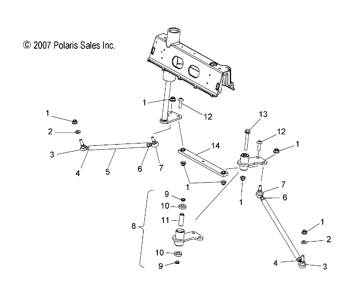 STEERING, LOWER - S08PY7FS/FE (49SNOWSTEERINGLWR08IQTRBO)