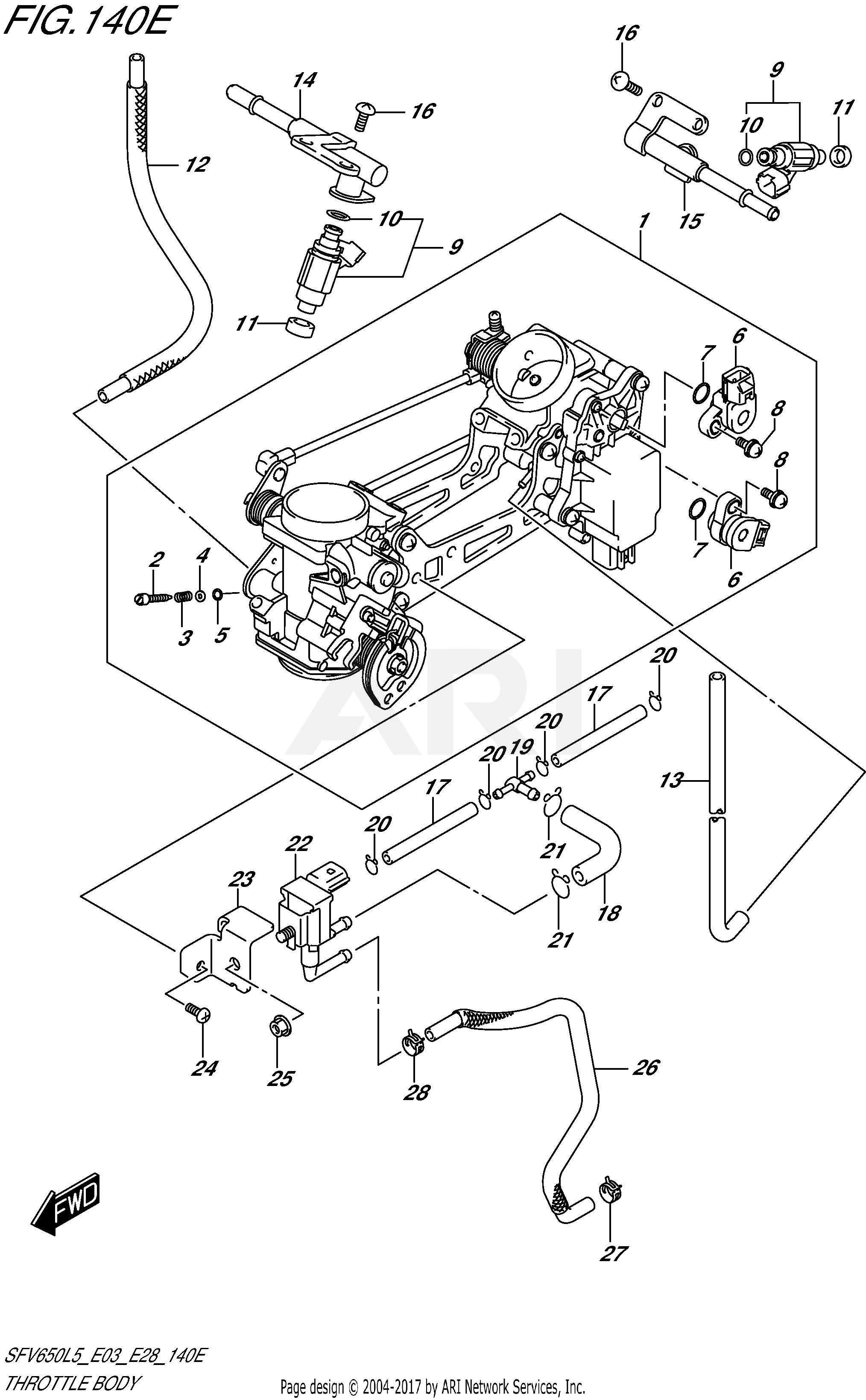 THROTTLE BODY (SFV650AL5 E33)