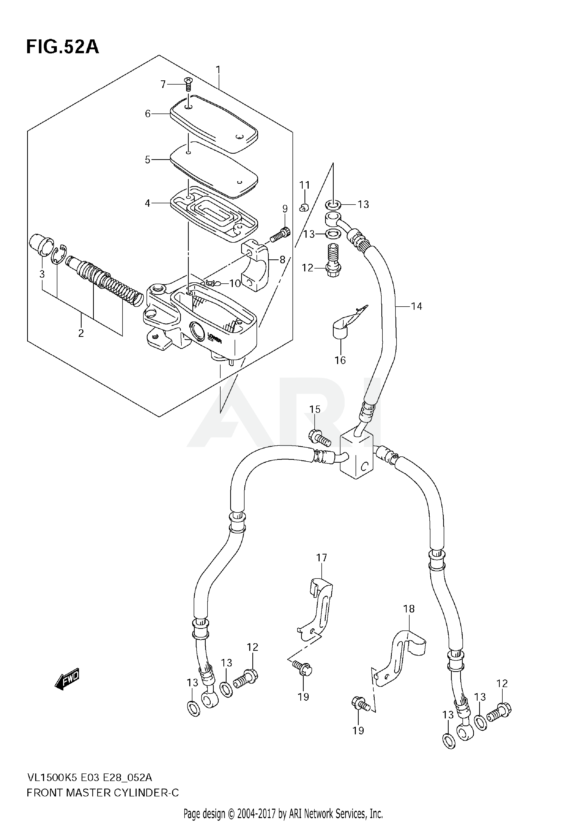 FRONT MASTER CYLINDER (MODEL K7/K8/K9)