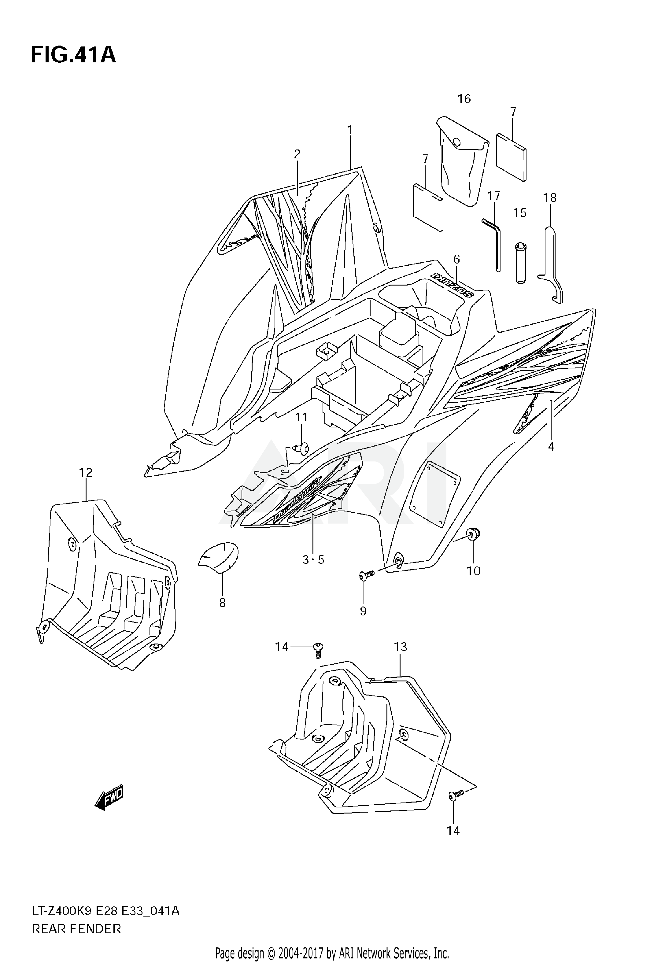 REAR FENDER (LT-Z400Z)