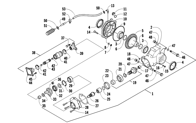 REAR DRIVE GEARCASE ASSEMBLY