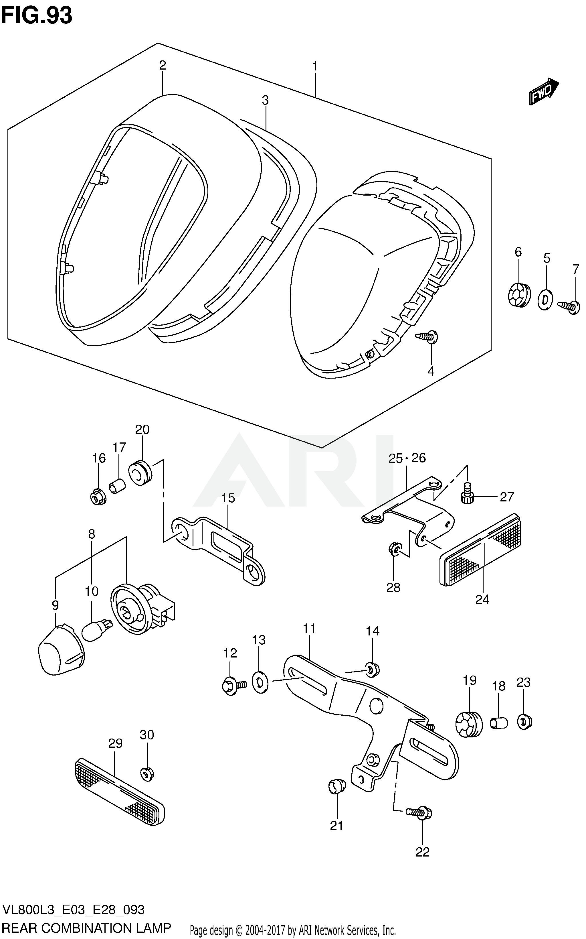 REAR COMBINATION LAMP (VL800CL3 E33)