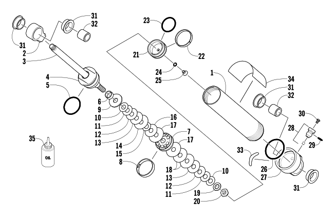 REAR SUSPENSION REAR ARM SHOCK ABSORBER