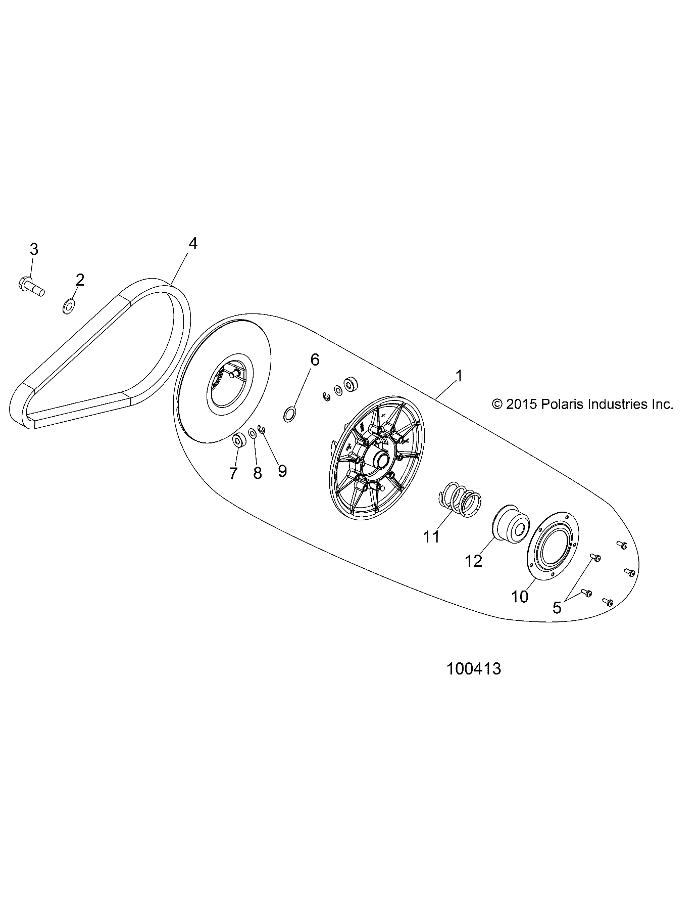 DRIVE TRAIN, SECONDARY CLUTCH - A15DAH32EJ (100413)