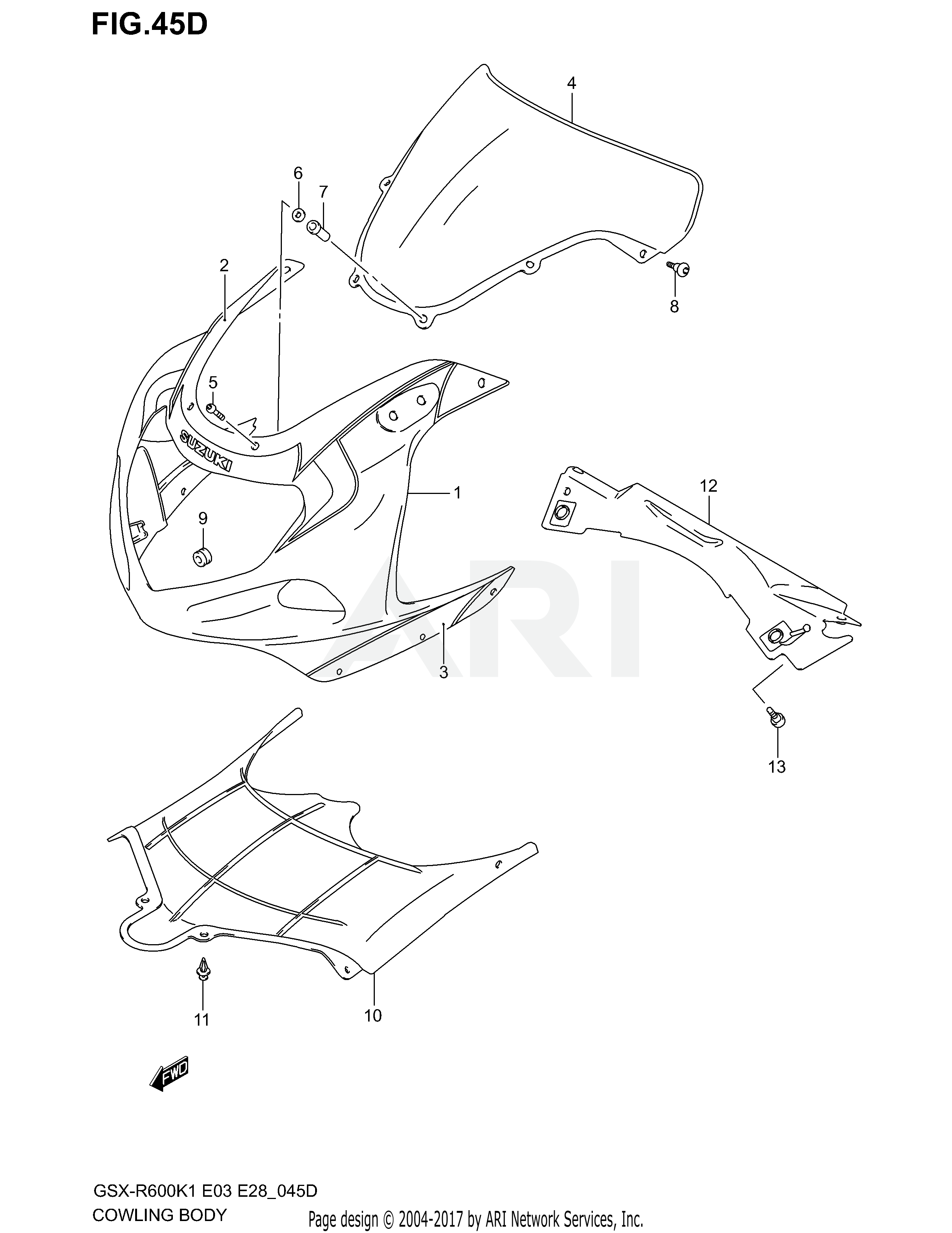 COWLING BODY (GSX-R600ZK3)