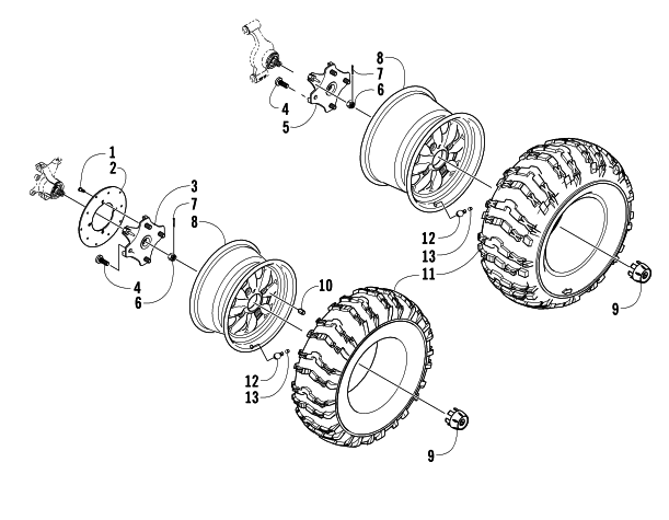 WHEEL AND TIRE ASSEMBLY