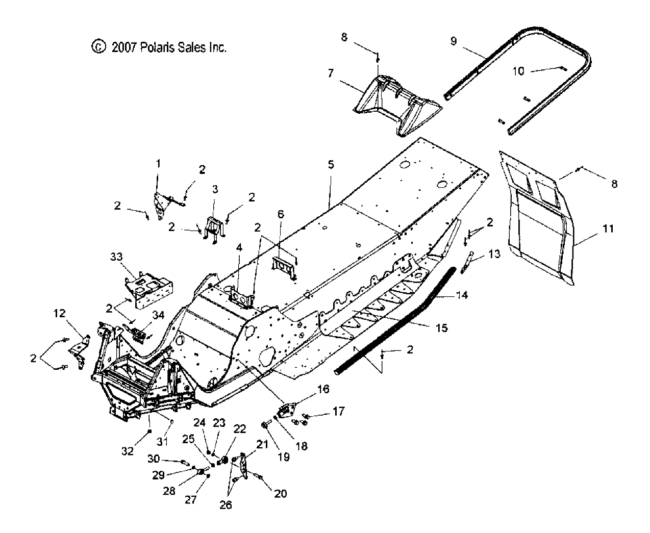 CHASSIS, ASM. - S09MX6JS/JE (49SNOWCHASSIS08600IQ)