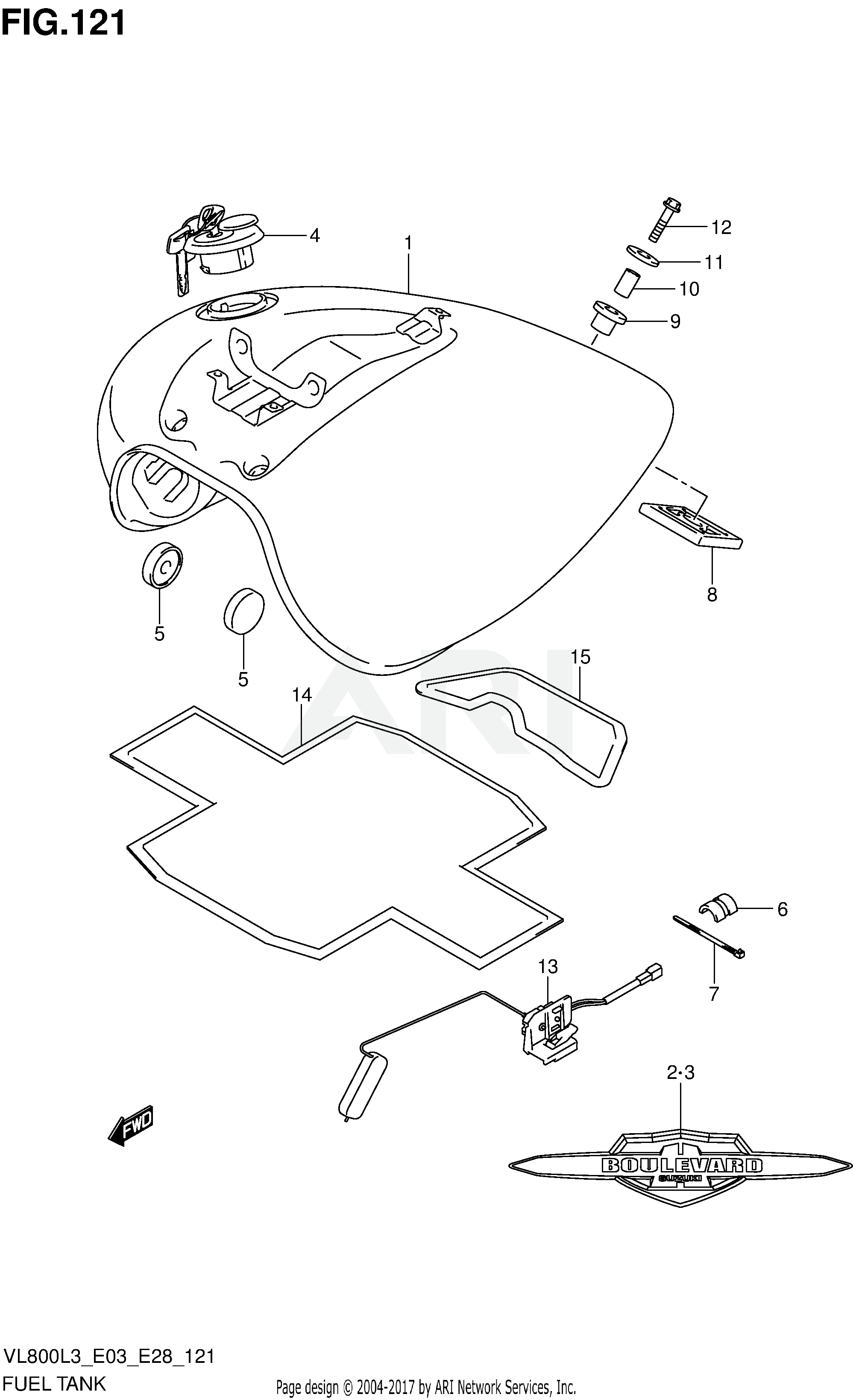 FUEL TANK (VL800L3 E33)