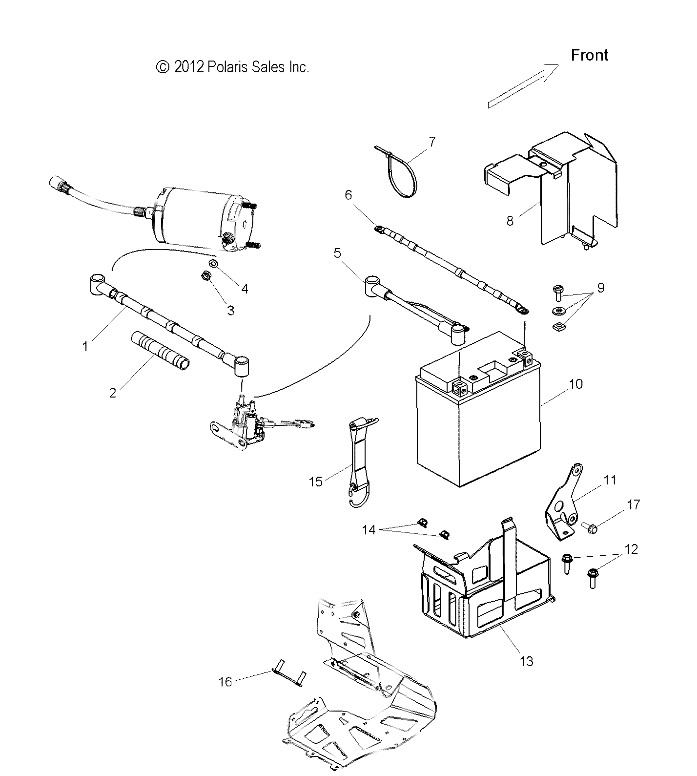 ELECTRICAL, BATTERY and CABLES - S14BA6GSL (49SNOWBATTERY13LE)