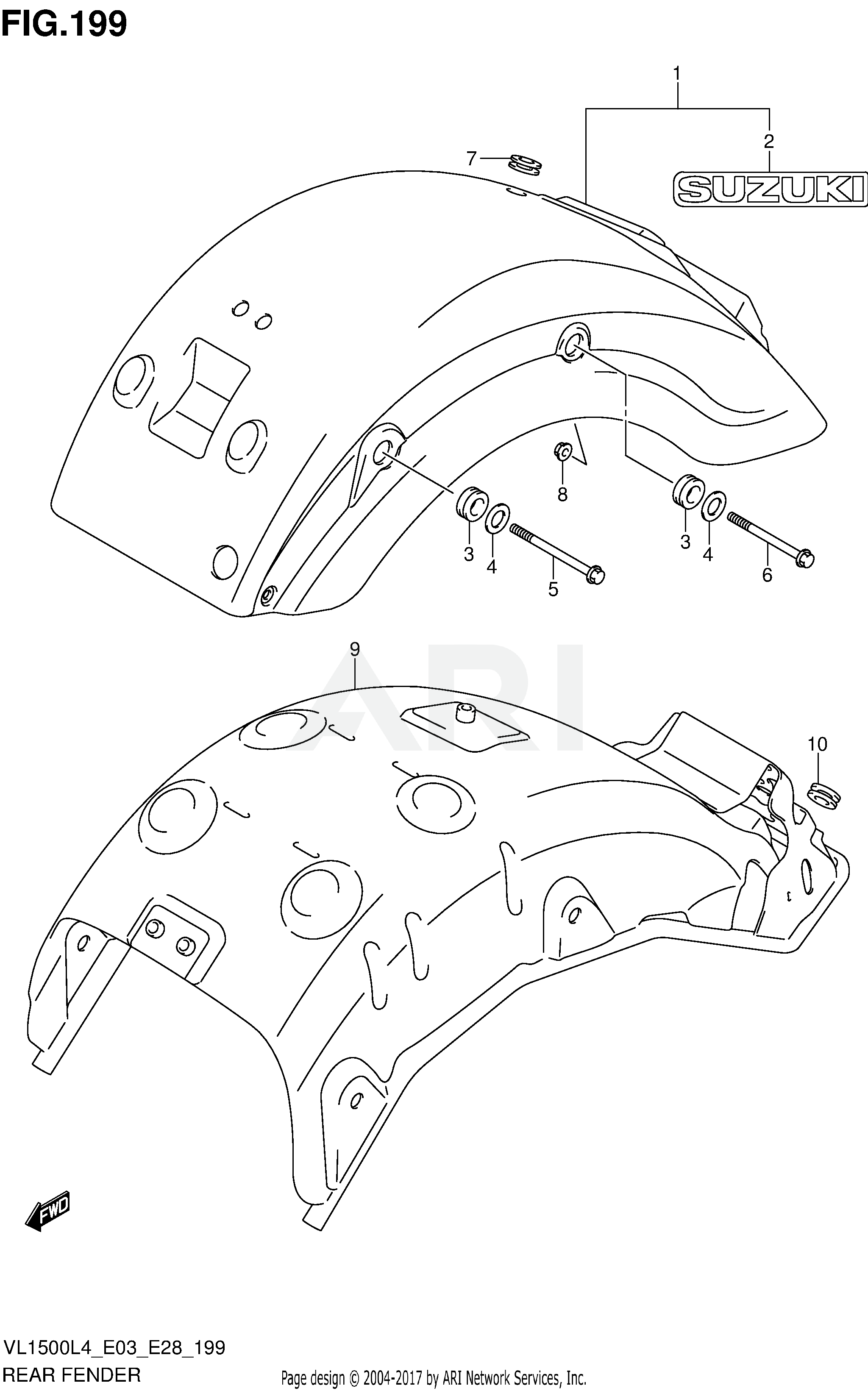 REAR FENDER (VL1500L4 E33)