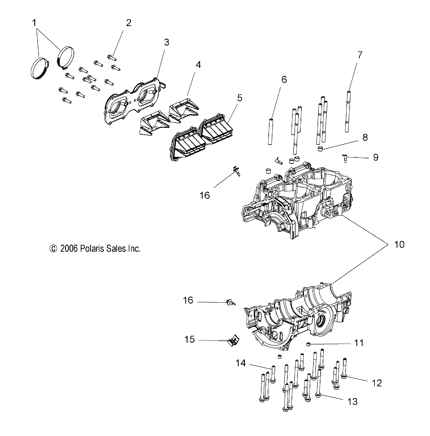 ENGINE, CRANKCASE - S07PS6HS/HSA/HSB (49SNOWCRANKCASECLEAN)