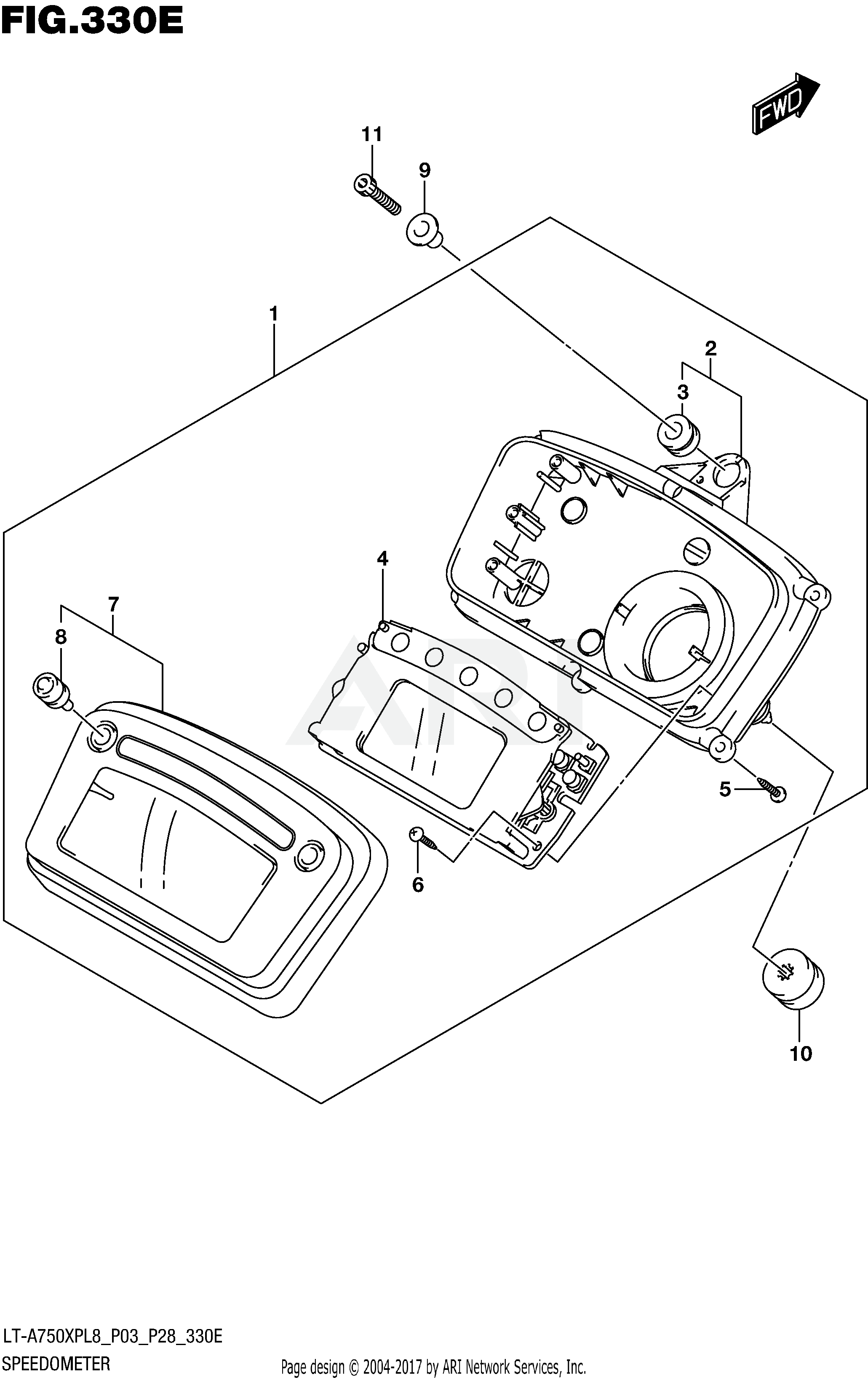 SPEEDOMETER (LT-A750XPBL8 P28)