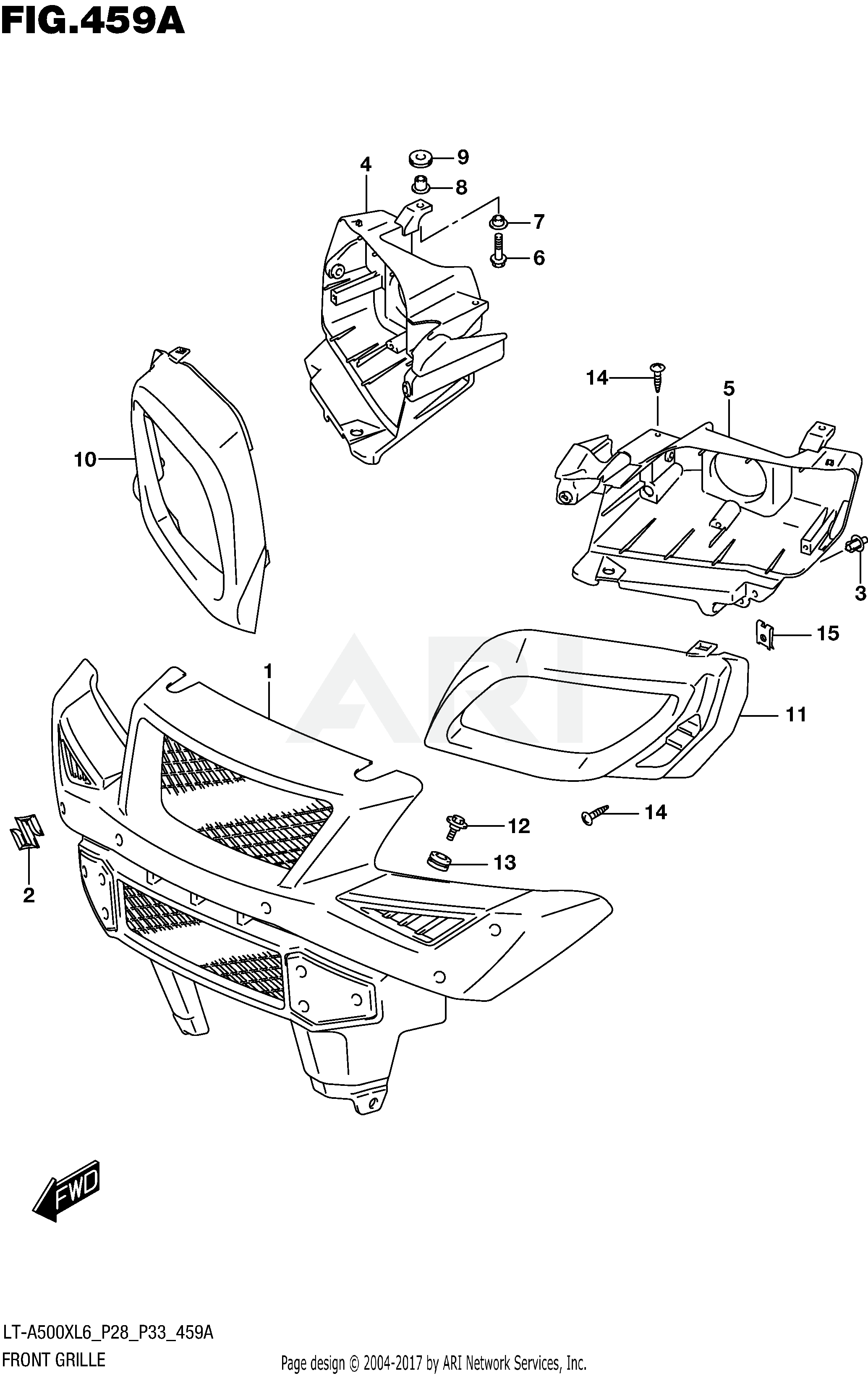 FRONT GRILLE (LT-A500XL6 P28)