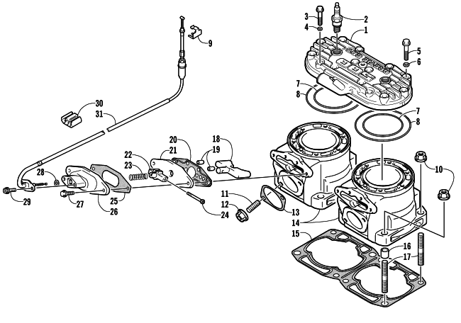 CYLINDER AND HEAD ASSEMBLY