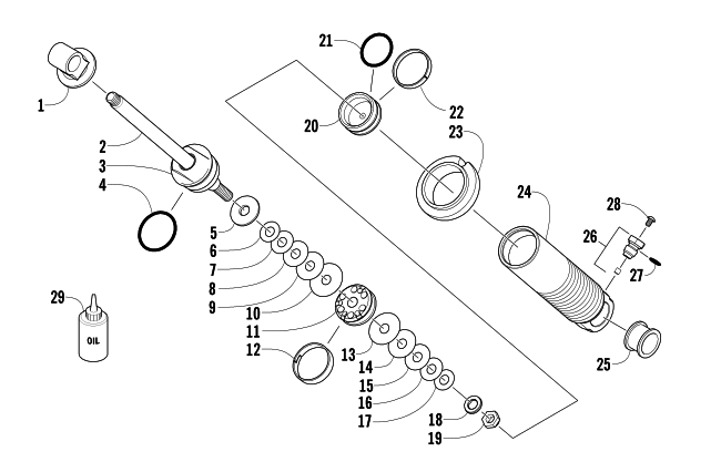 REAR SUSPENSION FRONT ARM SHOCK ABSORBER