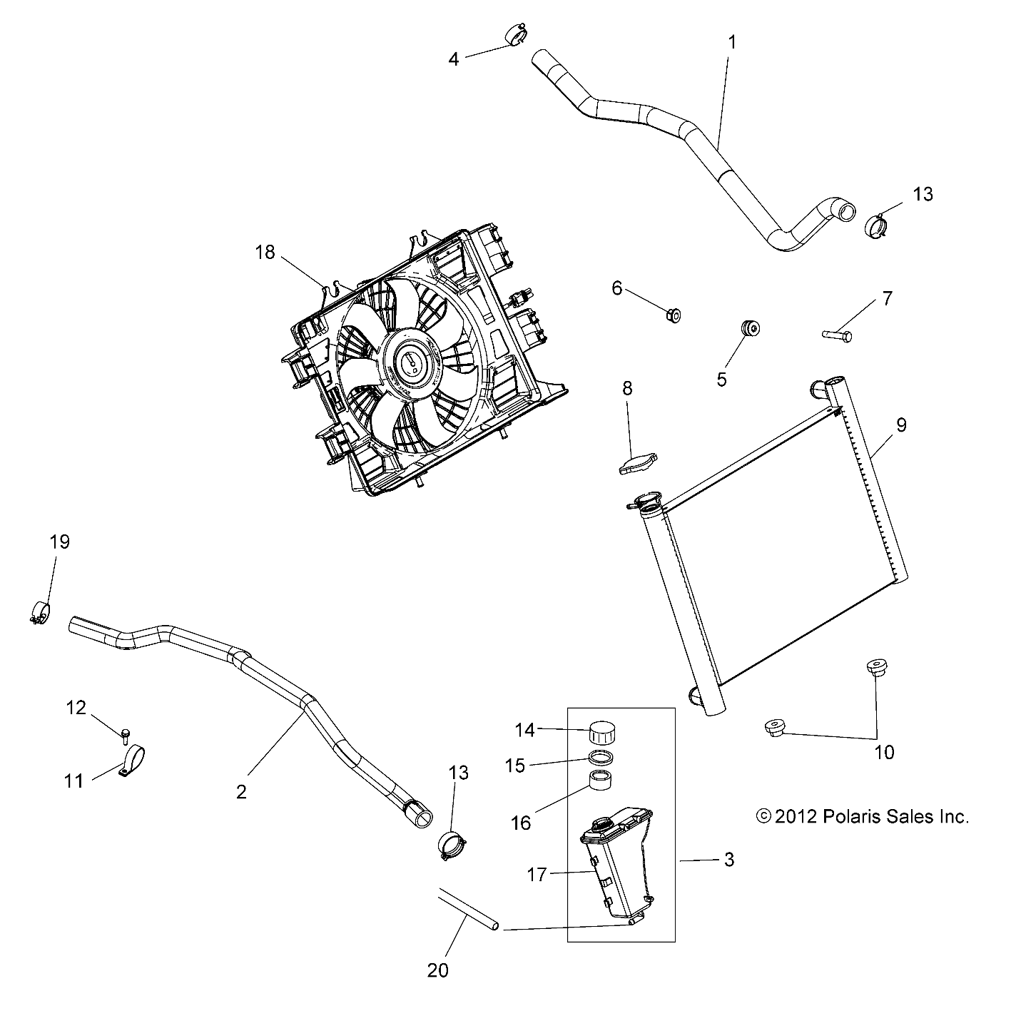 ENGINE, COOLING SYSTEM - A15SVE95HW (49ATVCOOL14SCRAM)