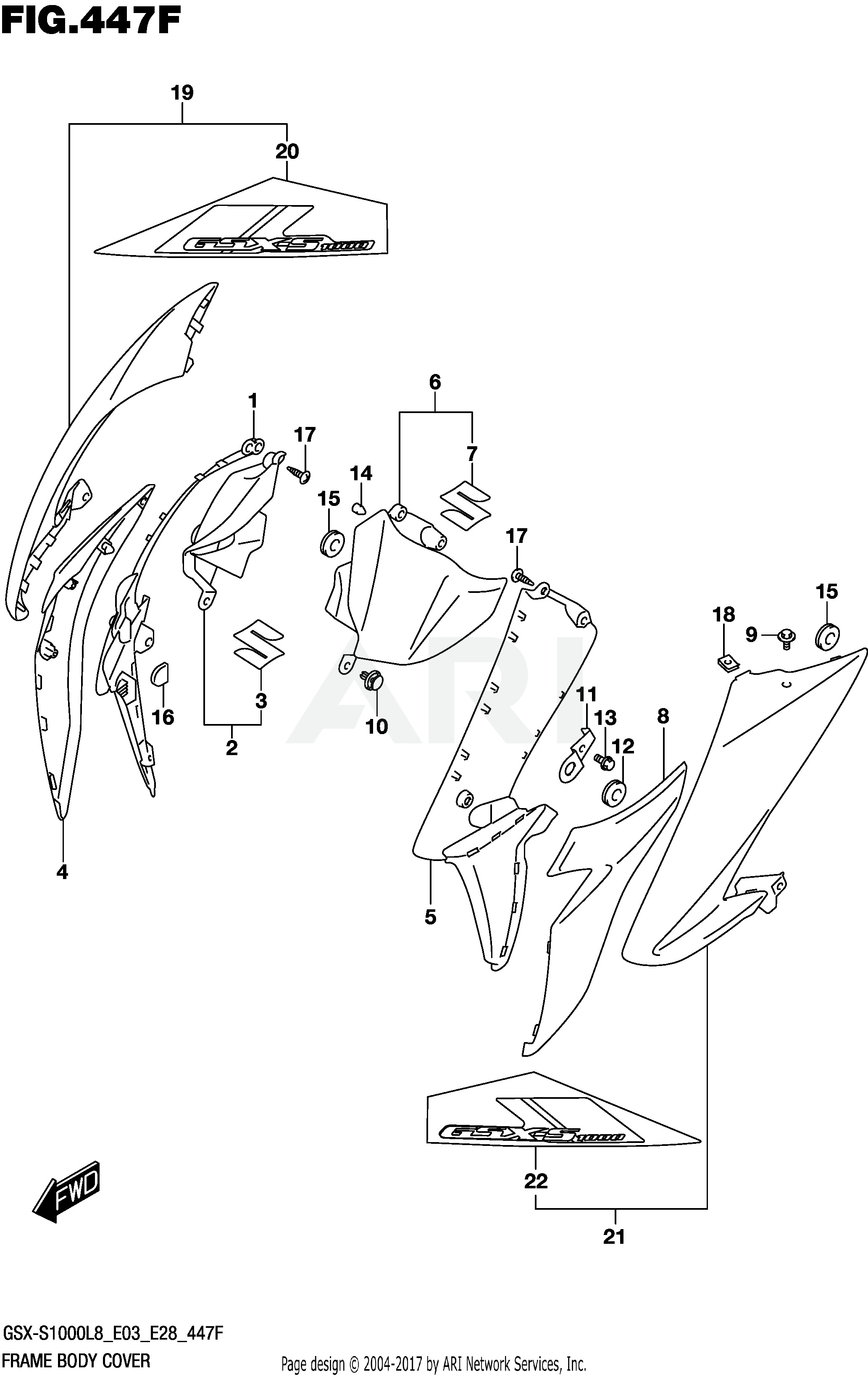 FRAME BODY COVER (GSX-S1000ZL8 E33)