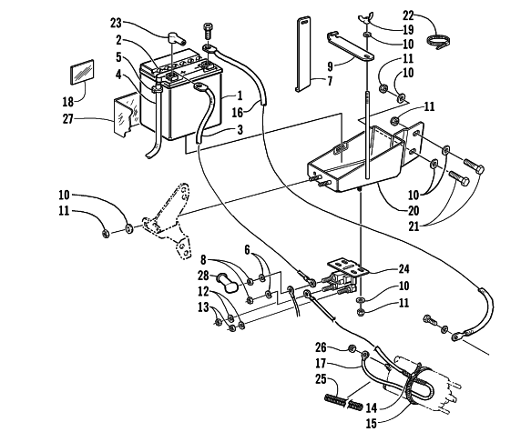 BATTERY, SOLENOID, AND CABLES