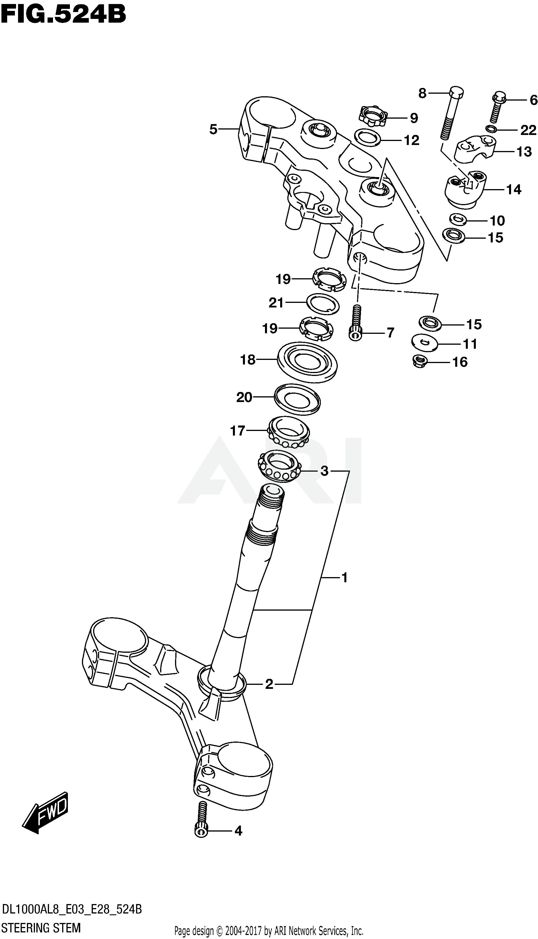 STEERING STEM (DL1000AL8 E28)