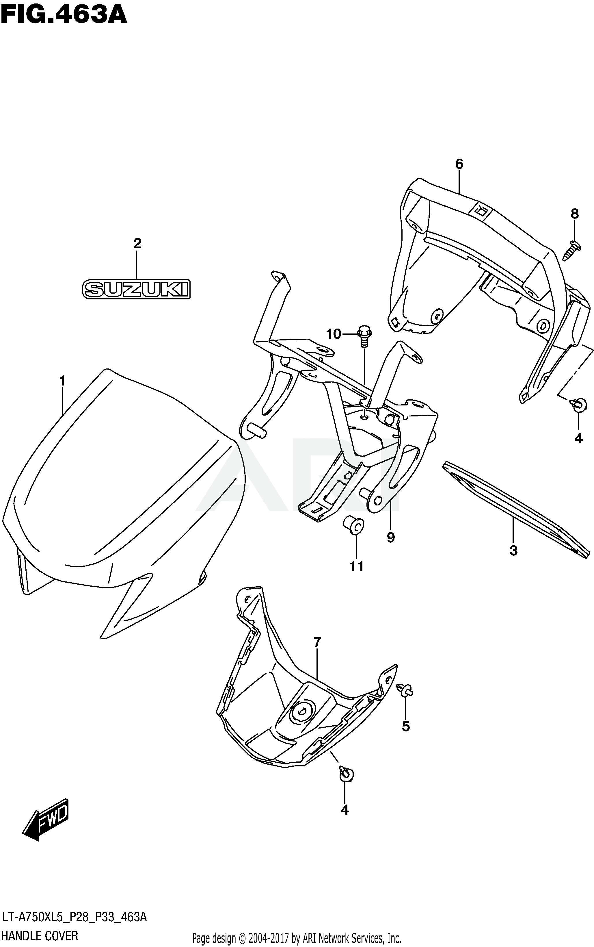 HANDLE COVER (LT-A750XL5 P28)