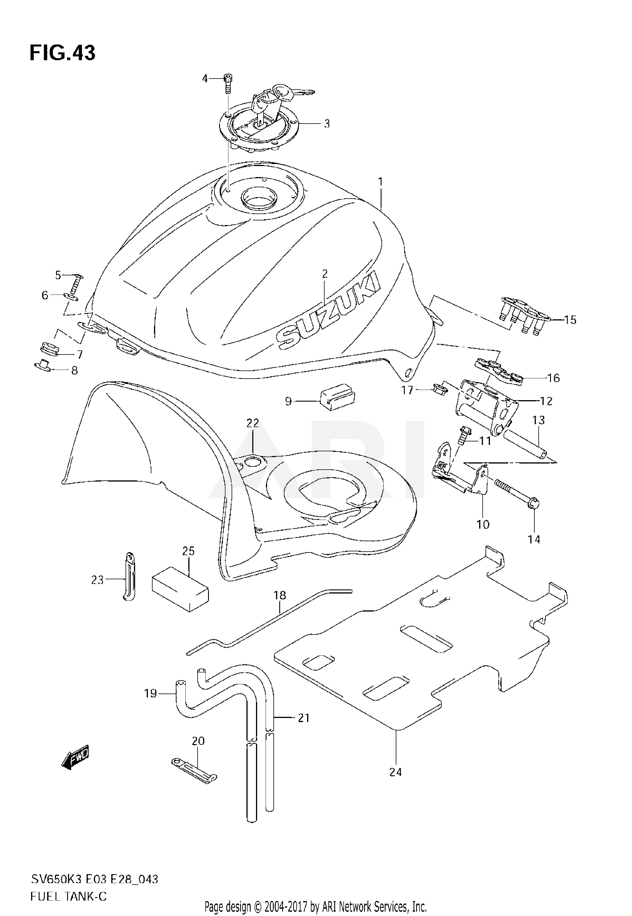 FUEL TANK (MODEL K3)