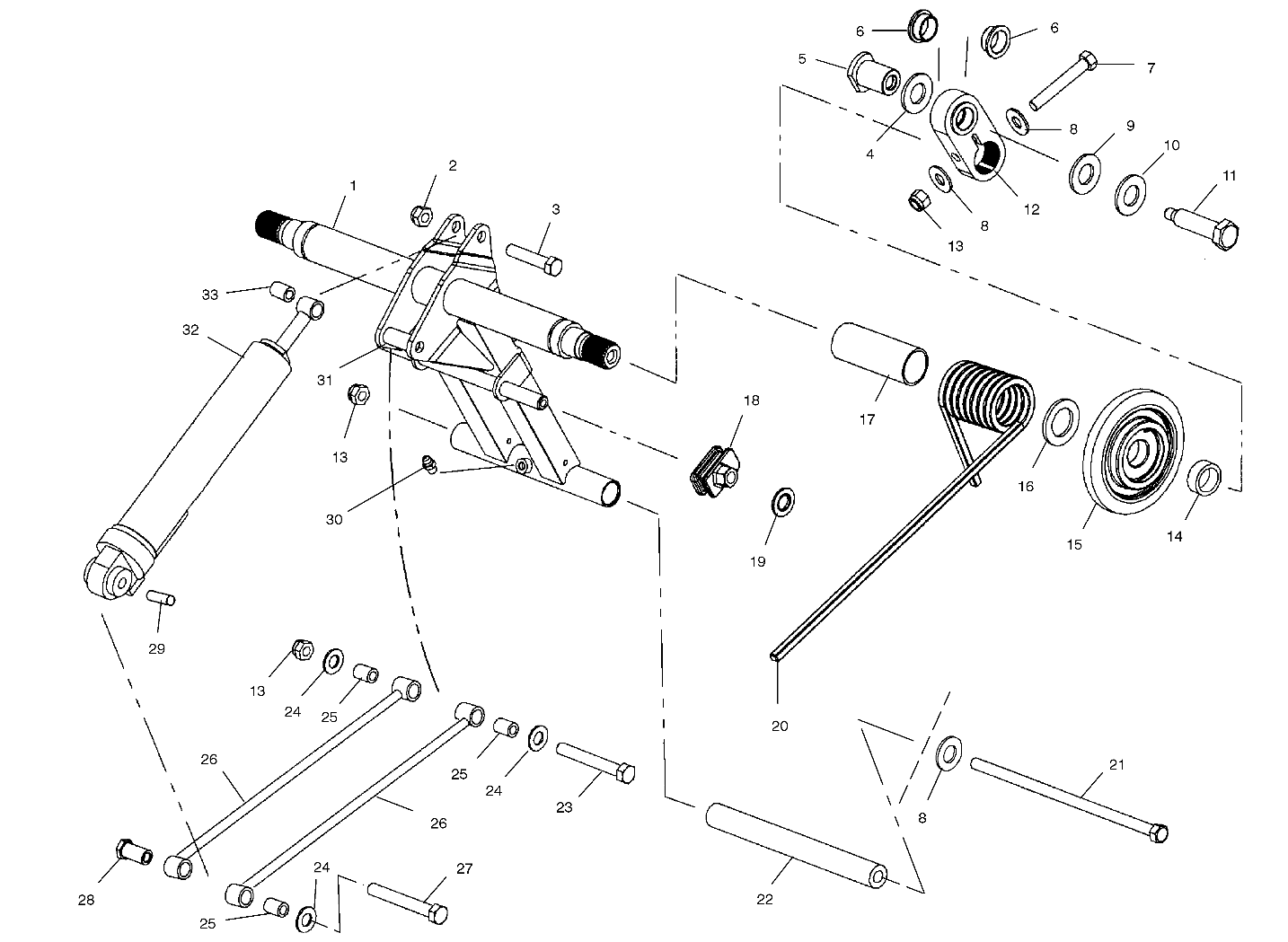 REAR TORQUE ARM - S02ND4BS (4970417041B012)