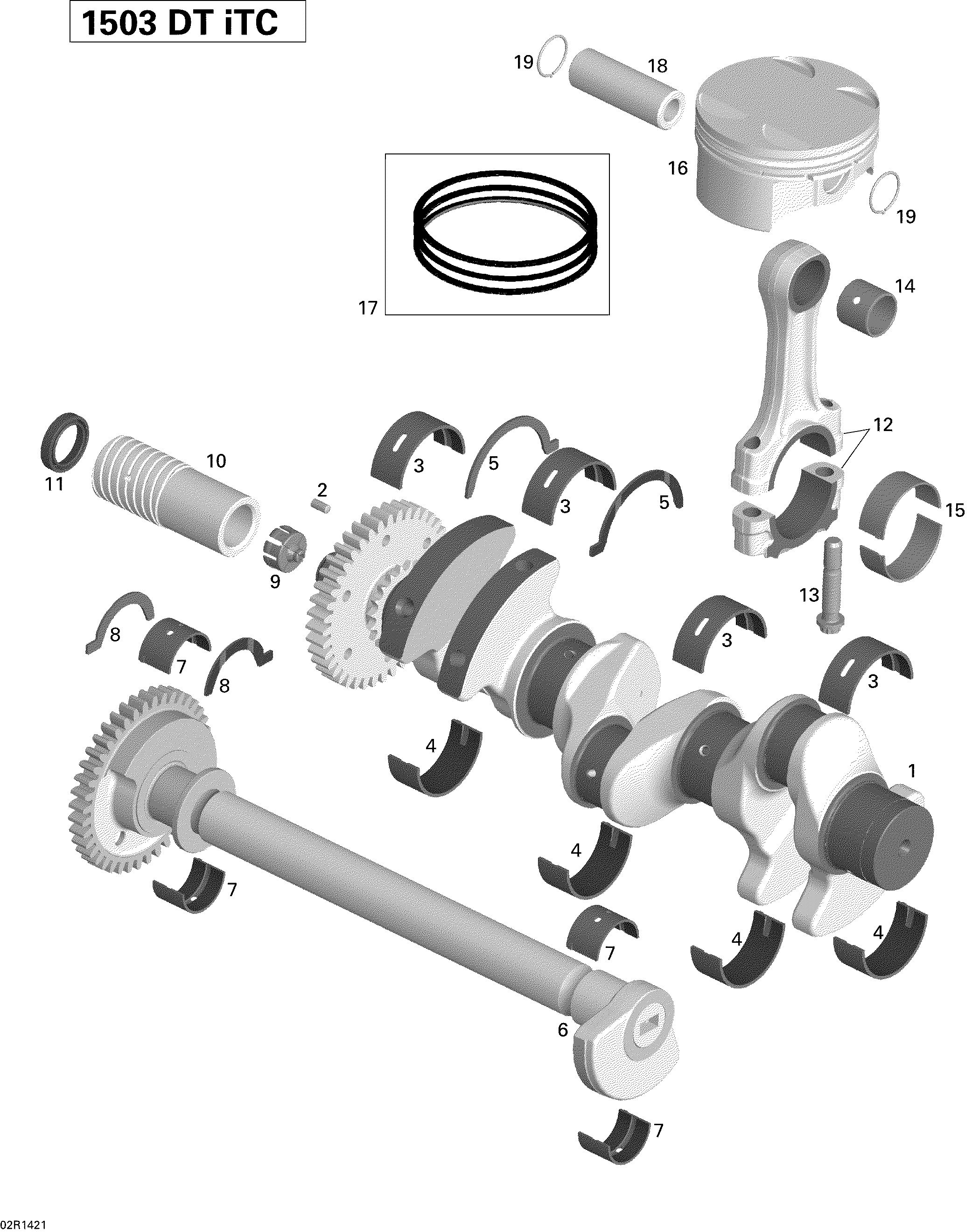 Crankshaft, Pistons And Balance Shaft