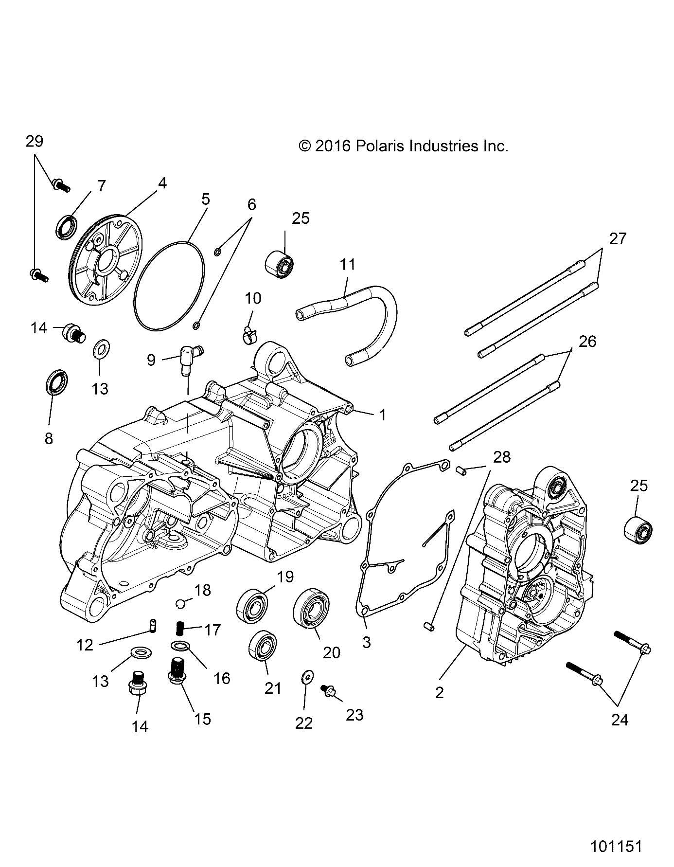 ENGINE, CRANKCASE COMP LEFT/RIGHT - A18HAA15N7