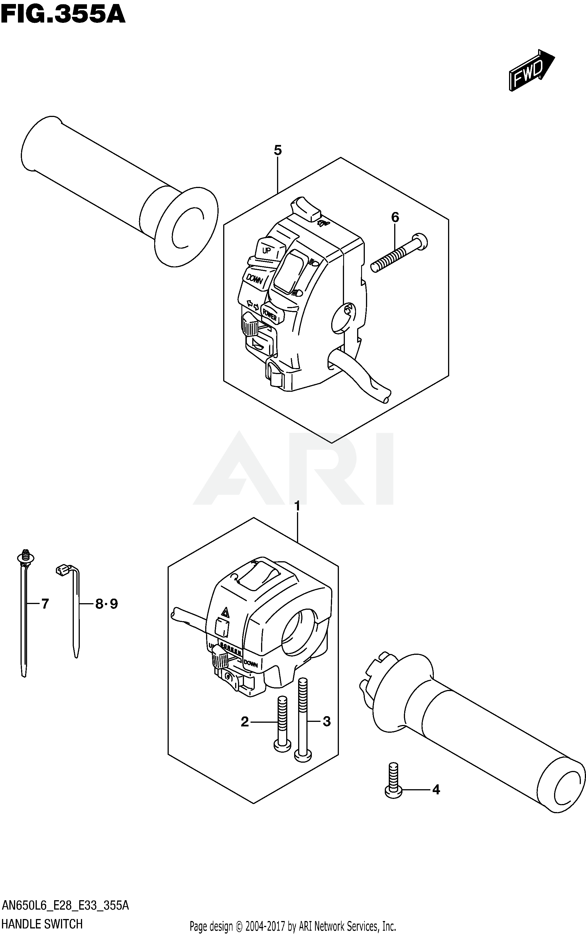 HANDLE SWITCH (AN650L6 E33)