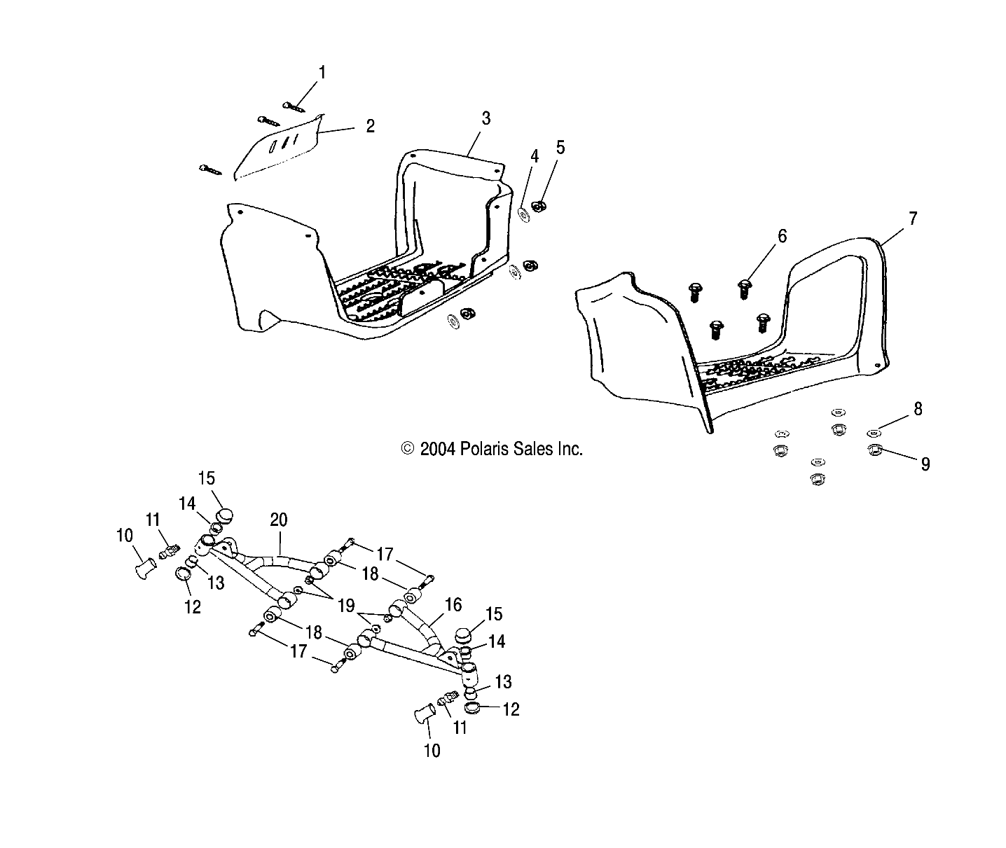 SWING ARM/FOOTREST - A05FA09CA/CB/CC (4995069506B04)