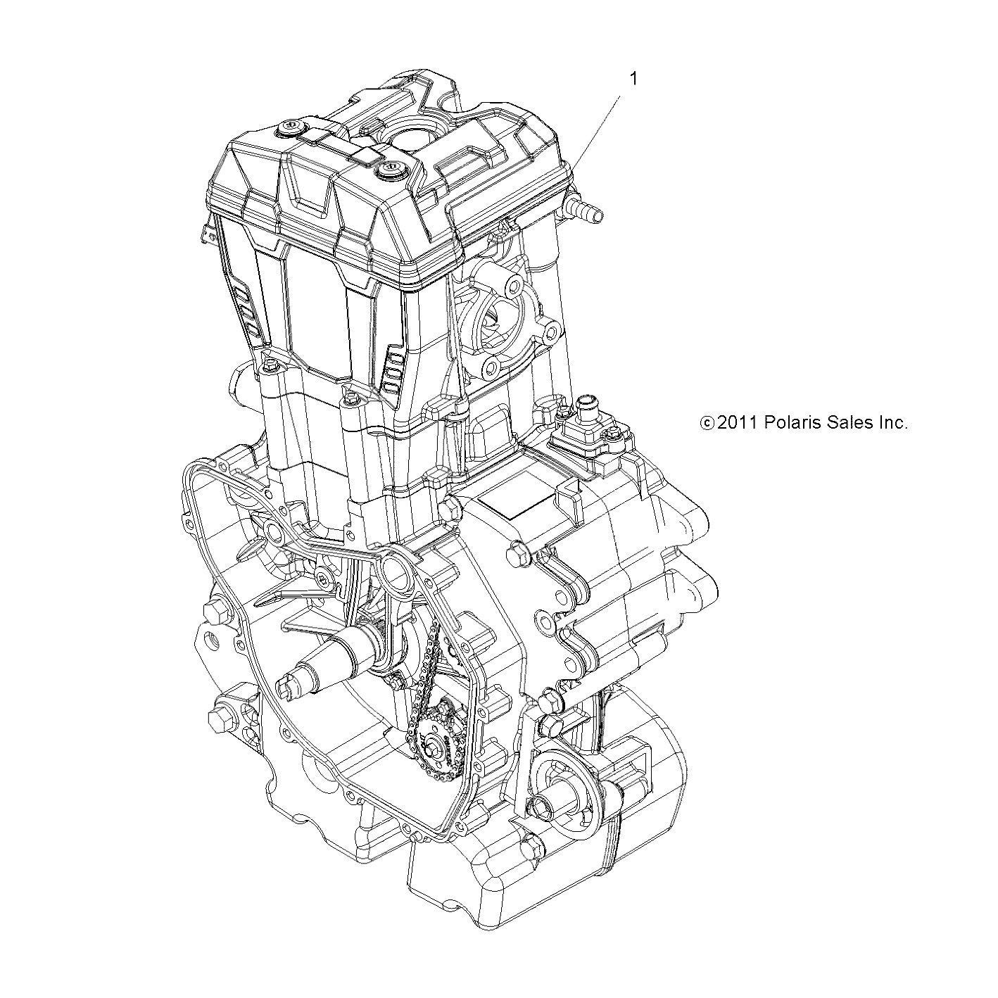 ENGINE, LONG BLOCK - R19RME57D7 (49RGRSB12RZR570)