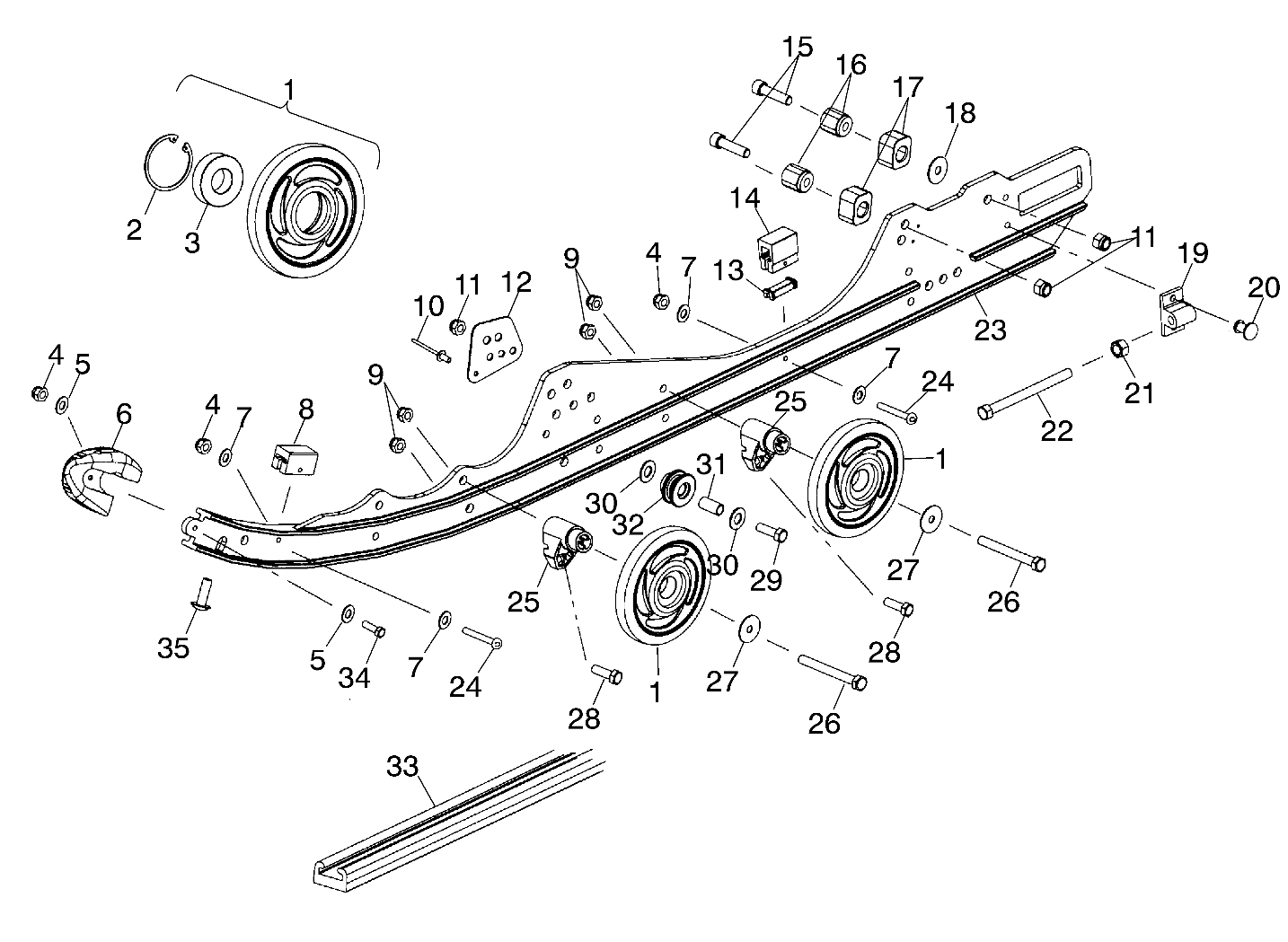 RAIL MOUNTING (EDGE) - S02NP7CS (4973447344B08)