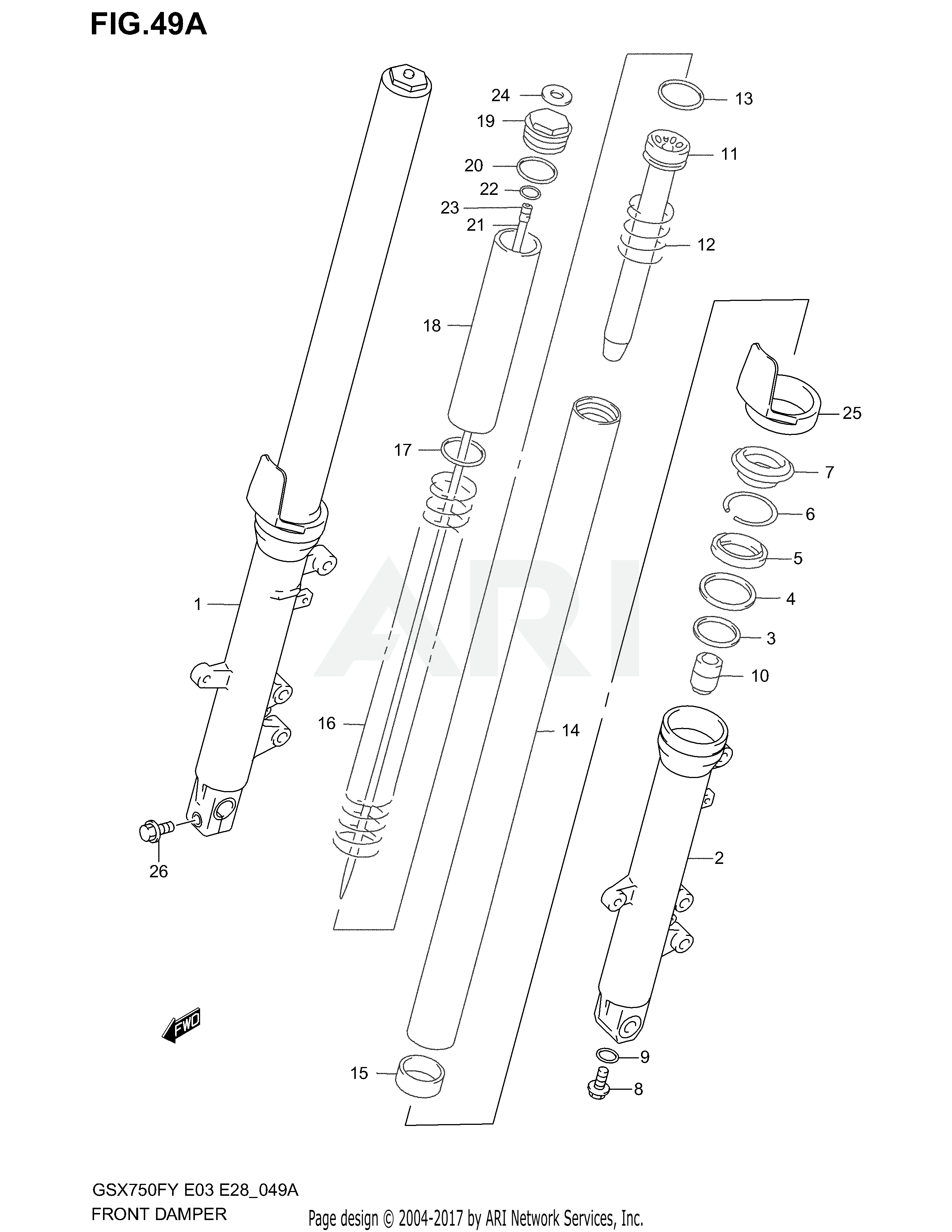 FRONT DAMPER (MODEL K3)